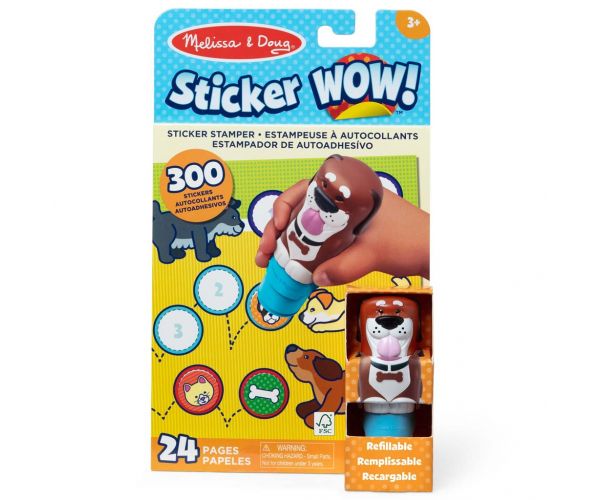 Melissa & Doug: Sticker WOW! Ștampilă cu autocolante – Câine – Spin Master