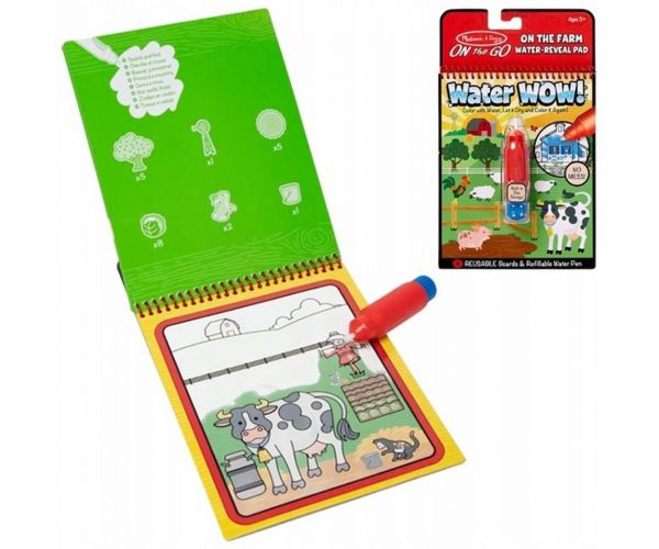 Melissa & Doug: Water WOW! desen cu apă - Fermă - Spin Master