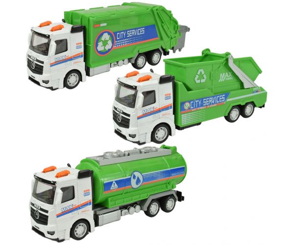 Metal Gear: Camion de transport deșeuri cu roți metalice, diverse variante, 19cm 1buc.