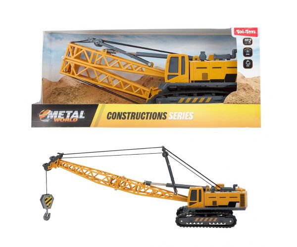 Metal World Utilaje - Macara metalică pe șenile la scară 1/55