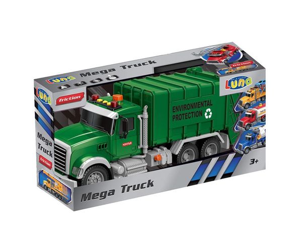 Mega Truck: Camion de gunoi cu sunete și lumini 40x14x21cm