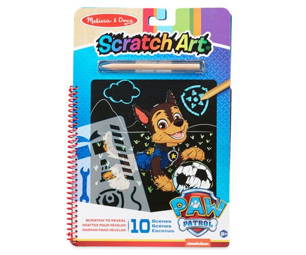 Melissa & Doug: Paw Patrol Chase Scratch Art joc creativ