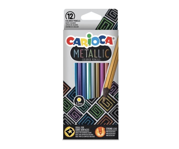 Metallic 12 bucăți creion de cărbune - Carioca
