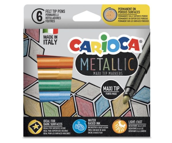 Metallic MaxiTip 6 bucăți set marker - Carioca