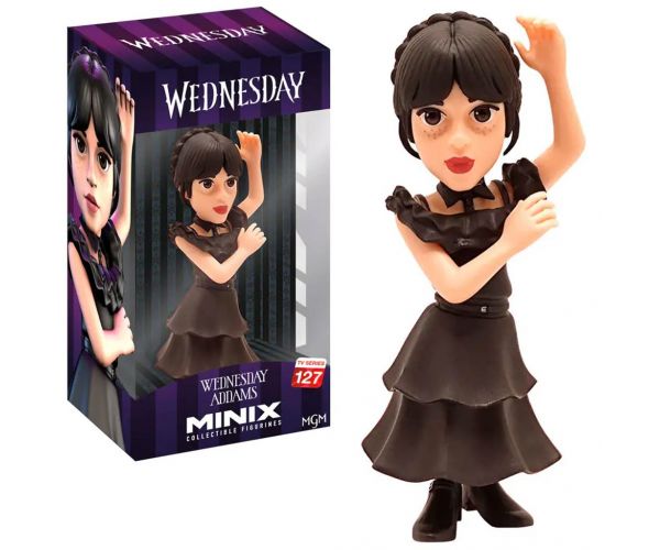 MINIX - Figurina premium a personajului Wednesday Addams în rochie de bal, 12 cm
