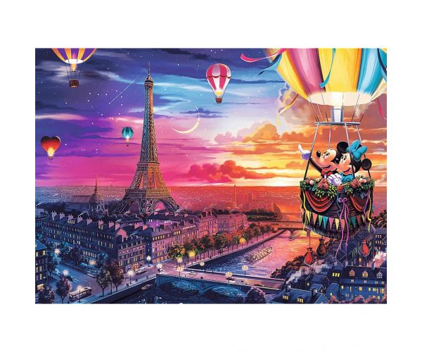 Mickey și Minnie la Paris puzzle de 1000 de piese Premium plus quality - Trefl
