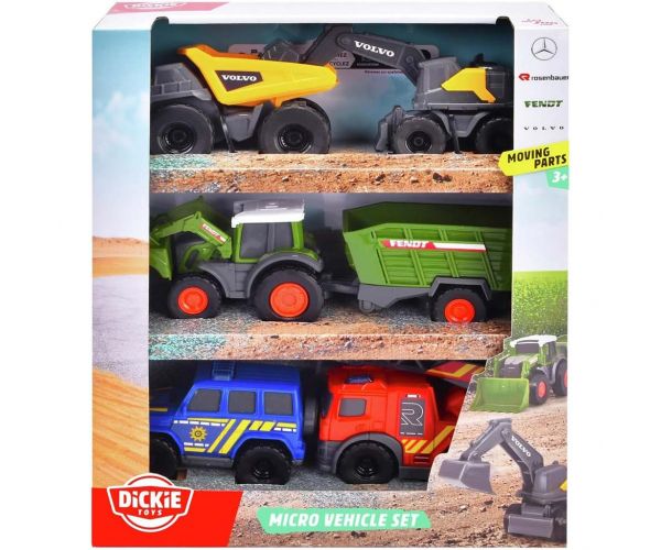 Micro City set de 5 mașinuțe deschizabile - Dickie Toys