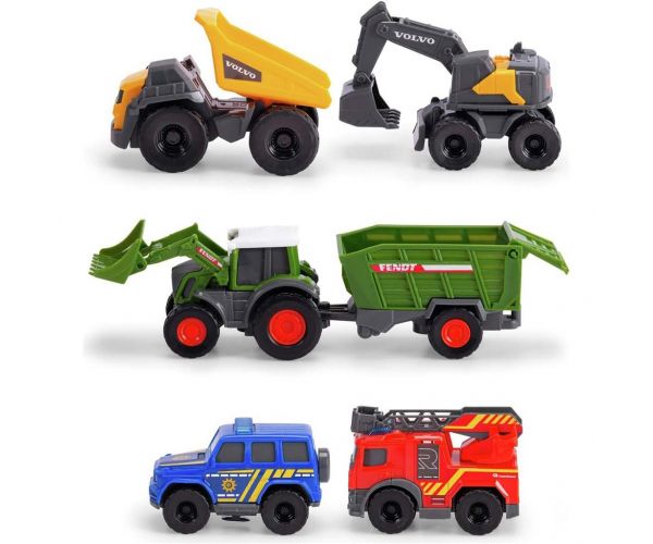 Micro City set de 5 mașinuțe deschizabile - Dickie Toys