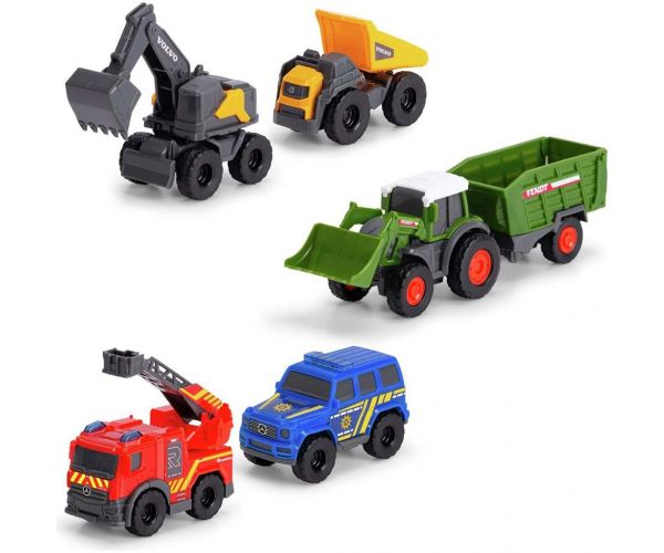 Micro City set de 5 mașinuțe deschizabile - Dickie Toys