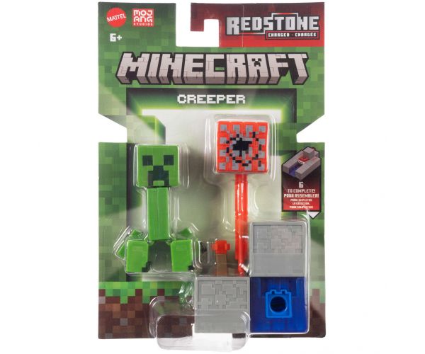 Minecraft: Figurină Creeper cu accesoriu lansator de TNT - Mattel