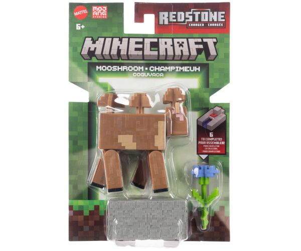 Minecraft: Figurină Mooshroom cu accesorii - Mattel