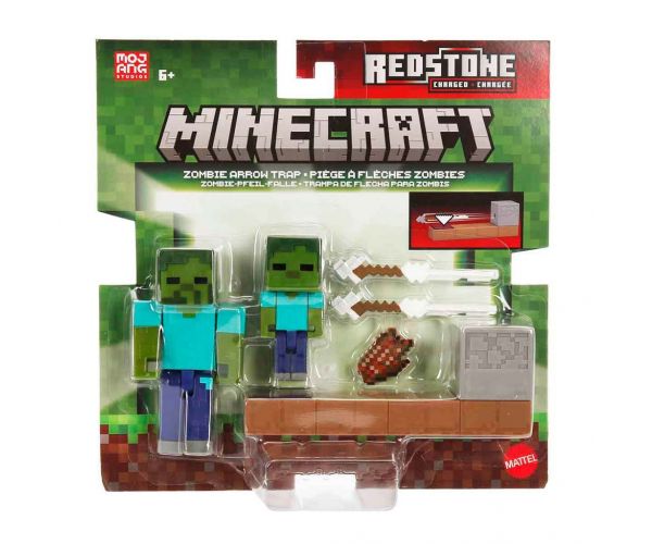 Minecraft: Figurină de acțiune Zombie cu capcană săgeată - Mattel