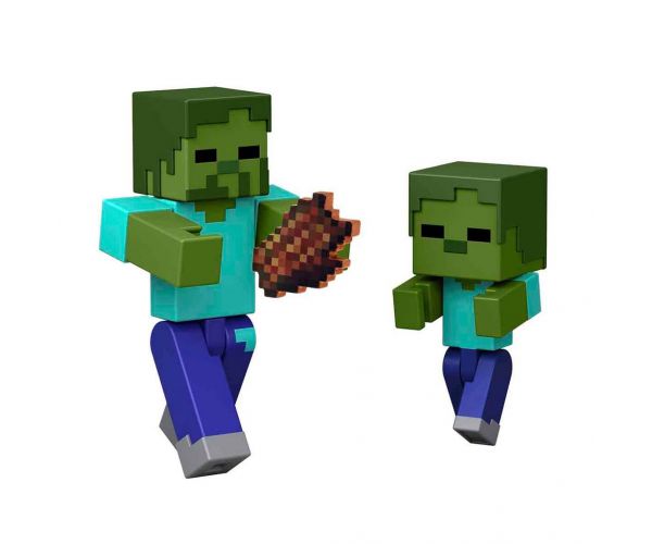 Minecraft: Figurină de acțiune Zombie cu capcană săgeată - Mattel