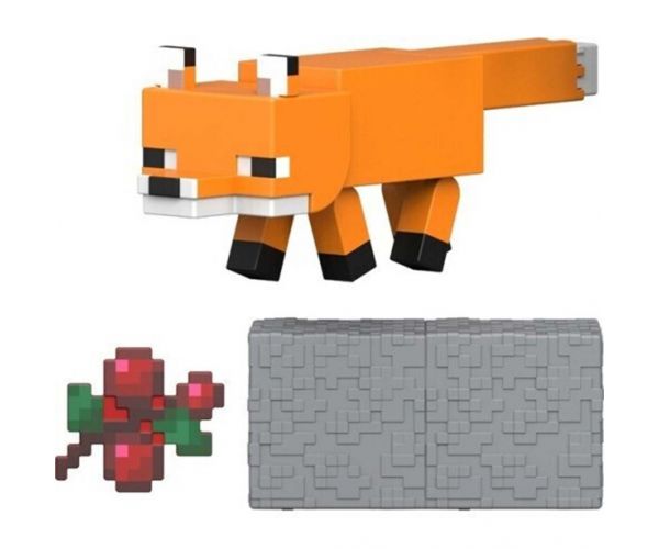 Minecraft: Figurină de joc personaj Vulpe cu accesorii - Mattel