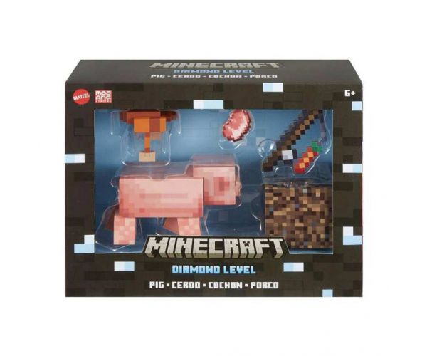 Minecraft: Nivelul Diamant - Figurină porc - Mattel