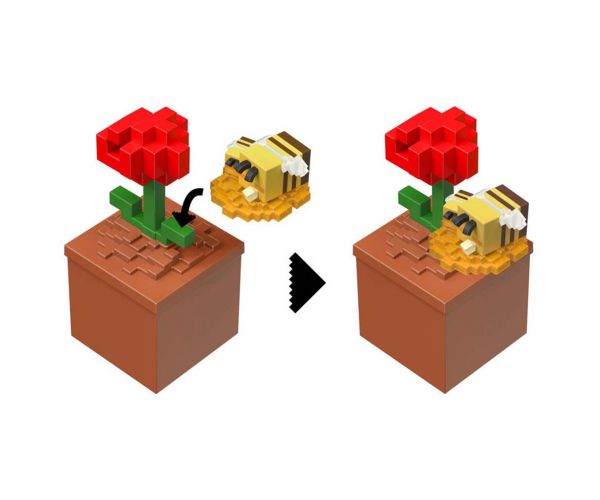 Minecraft Reveal figură surpriză în cutie de depozitare - Mac - Mattel