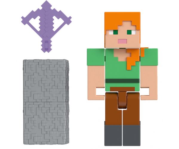 Minecraft: figurină Alex cu accesorii - Mattel