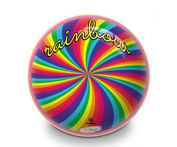Minge de cauciuc Rainbow Bioball 23cm - Mondo Toys