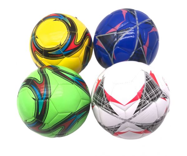 Minge de fotbal din piele artificială cu model, 23 cm, disponibil în mai multe variante
