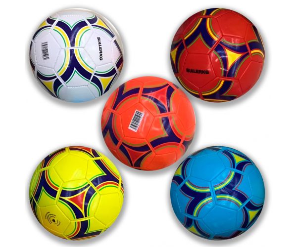 Minge de fotbal din piele în mai multe culori, 23cm