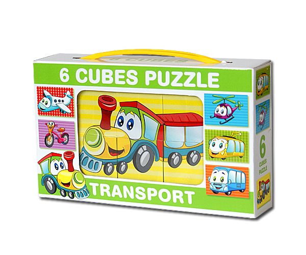 Mini mesekocka vidám járgányokkal 6db-os - D-toys