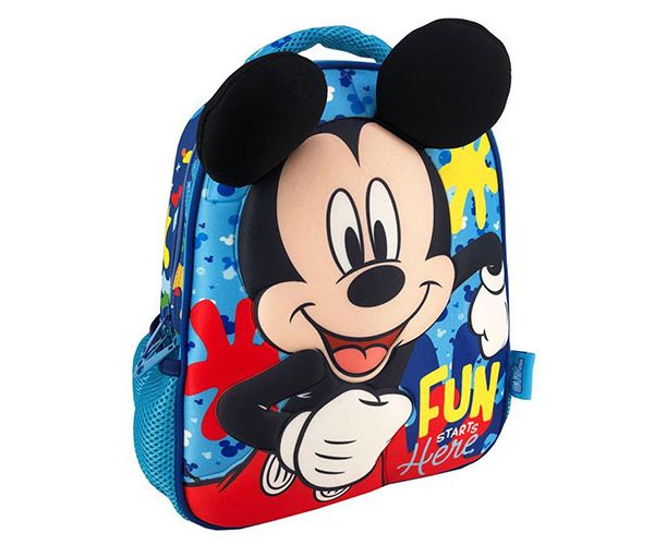Mickey egér Fun Starts Here 3D mintás ovis hátizsák 27x10x31cm