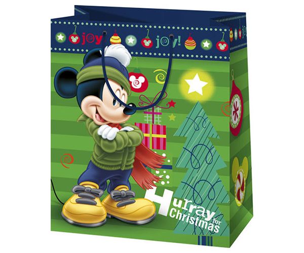 Mickey Mouse pungă cadou exclusivă dimensiune medie 18x10x23cm