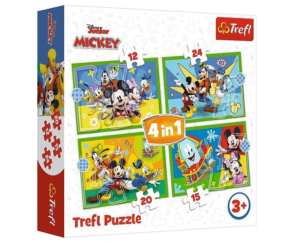 Mickey Mouse și prietenii 4 in 1 puzzle - Trefl