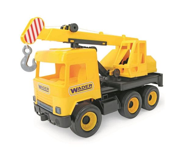 Middle Truck: Darus autó 43cm sárga - Wader