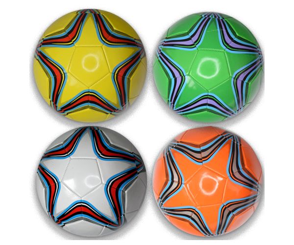 Minge de fotbal din piele artificială cu model stea 22 cm în diferite versiuni