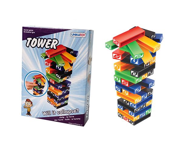 Mini Jenga torony ügyességi társasjáték