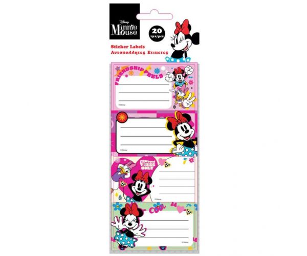Minnie Mouse 20 bucăți etichetă broșură autoadezivă