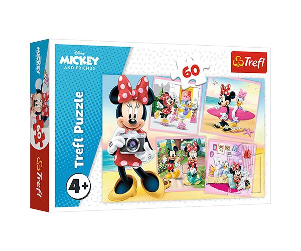 Minnie Mouse: Minnie simpatic puzzle 60 bucăți - Trefl