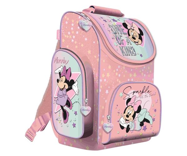 Minnie Mouse rucsac, ghiozdan anatomic culoarea roz 35x25x15cm