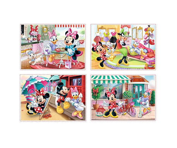 Minnie Egér és barátai 12,15,20,24db-os 4 az 1-ben puzzle - Trefl