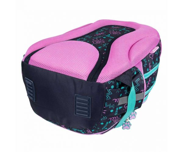 MLF Kitty Party ghiozdan/rucsac școlar cu model de pisicuțe, 4 compartimente BPL58 40x29x19 cm