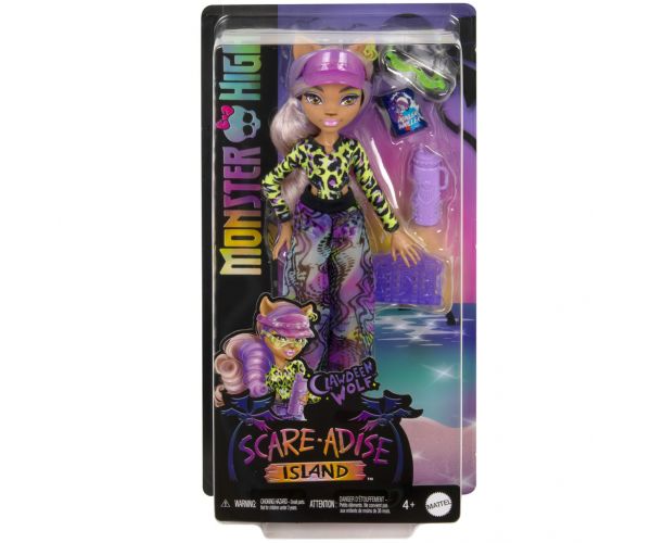 Monster High: Insula Scare-adise – Păpușa Clawdeen Wolf cu accesorii - Mattel