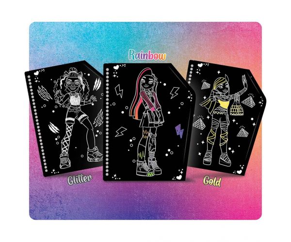 Monster High: Set de creație cu șabloane pentru desen Monster Hug - Lisciani