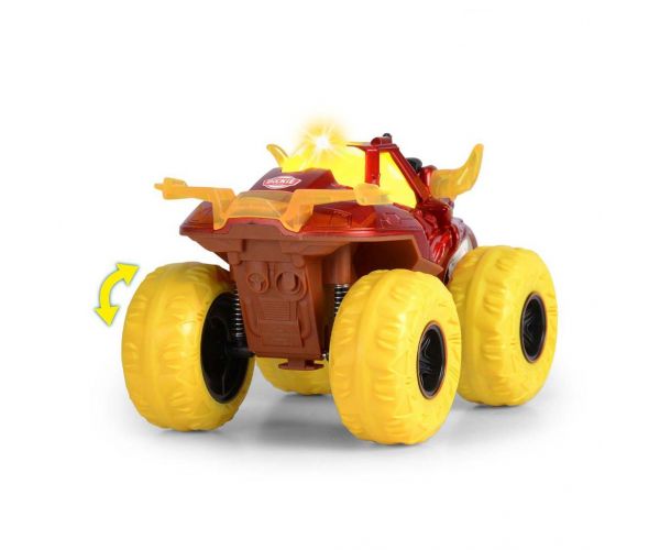 Monster truck în formă de cap de taur în flăcări, cu lumină și sunet - Dickie Toys