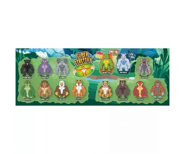 Monsterflex Animale sălbatice - figurine extensibile, în diverse variante, 1 buc.