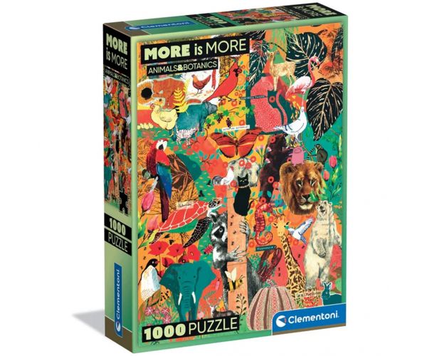 More is More: Animale și minuni botanice HQC puzzle 1000 de piese - Clementoni