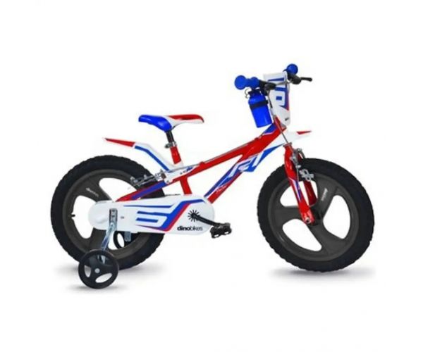 Mountain Bike R1 bicicletă pentru copii roșu-albastru, mărimea 14 - bicicletă Dino Bikes
