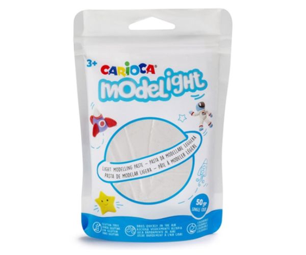 Modelight 50g plastilină albă - Carioca