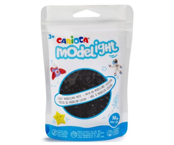 Modelight 50g plastilină neagră - Carioca