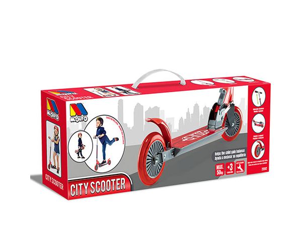 Molto: City Scooter trotinetă culoarea roșie
