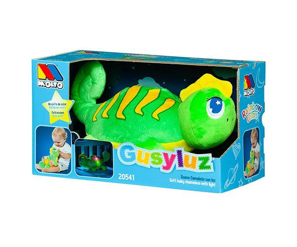 Molto: GusyLuz plüss kaméleon alvópajtás fénnyel