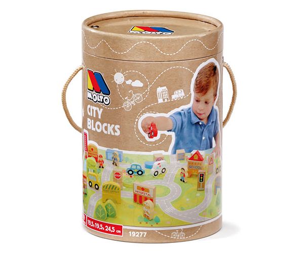 Molto: Nature City Bloks lemn jucărie de construcție 79 bucăți set
