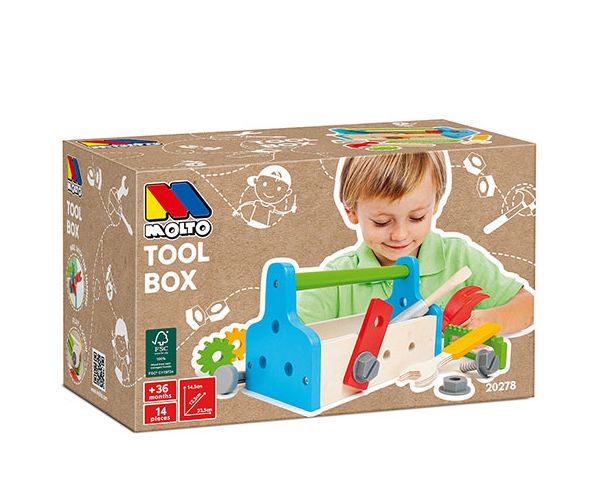 Molto: Nature lemn cutie de scule 11 bucăți set