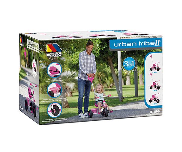 Molto: Urban Trike tricicletă culoarea roz
