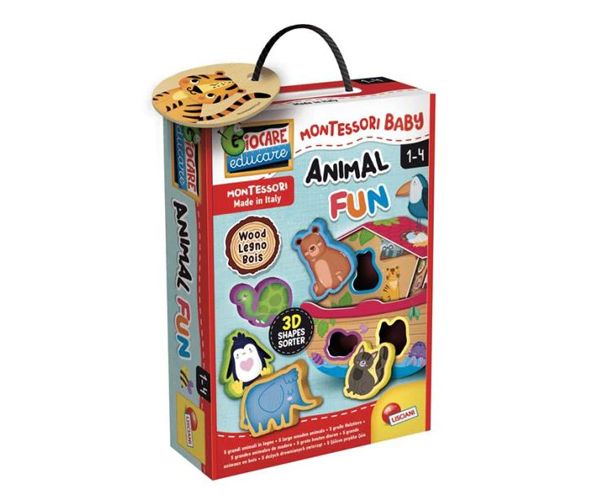 Montessori baby animale joc de forme